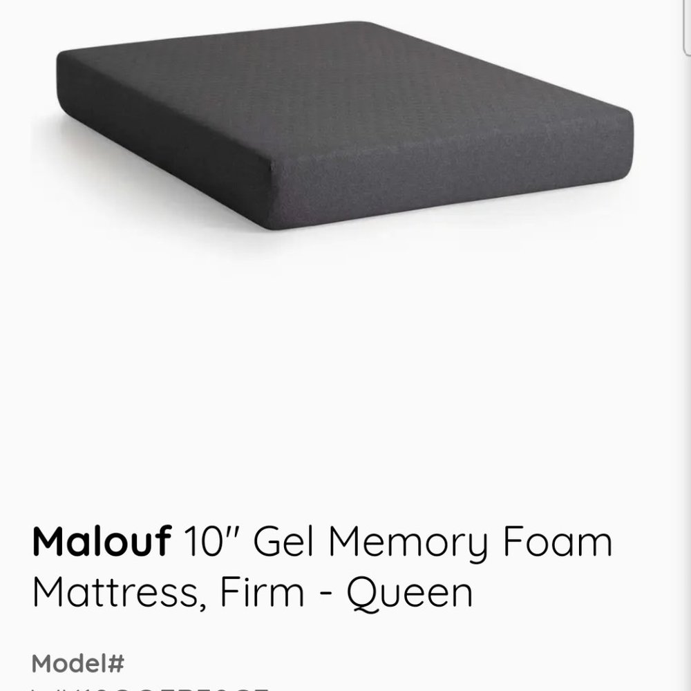 Bnib queen mem foam gel mattress